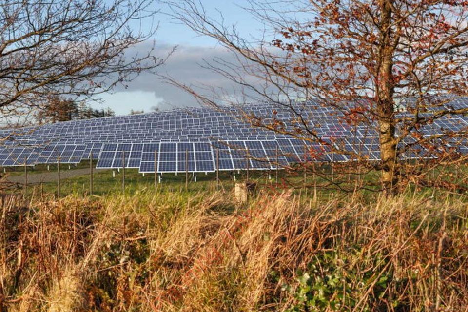 An artist's impression of what the solar farm would look like from Boscabel. Photo: Tipperary County Council planning portal.